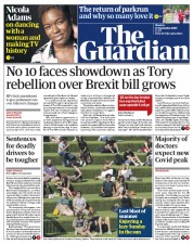The Guardian () Newspaper Front Page for 14 September 2020
