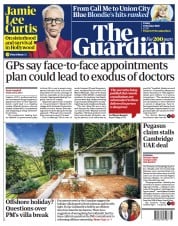The Guardian () Newspaper Front Page for 15 October 2021