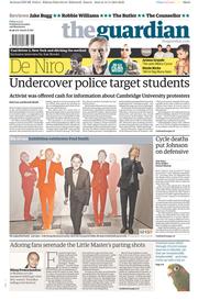The Guardian () Newspaper Front Page for 15 November 2013