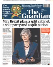 The Guardian () Newspaper Front Page for 15 November 2018