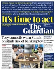 The Guardian () Newspaper Front Page for 15 November 2022