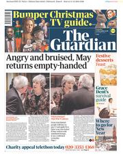 The Guardian () Newspaper Front Page for 15 December 2018