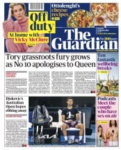 The Guardian () Newspaper Front Page for 15 January 2022