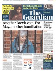 The Guardian () Newspaper Front Page for 15 February 2019