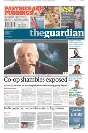 The Guardian () Newspaper Front Page for 15 March 2014