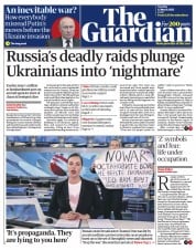 The Guardian () Newspaper Front Page for 15 March 2022