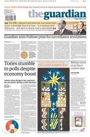The Guardian () Newspaper Front Page for 15 April 2014