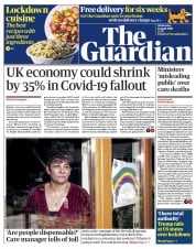 The Guardian () Newspaper Front Page for 15 April 2020