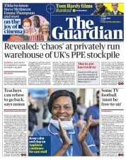 The Guardian () Newspaper Front Page for 15 May 2020