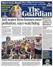The Guardian () Newspaper Front Page for 15 July 2022