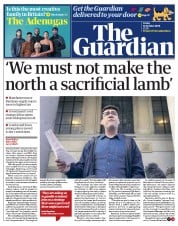 The Guardian () Newspaper Front Page for 16 October 2020