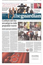 The Guardian () Newspaper Front Page for 16 December 2016