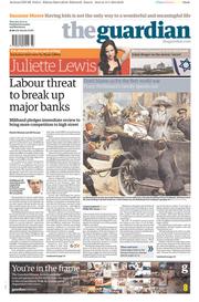 The Guardian () Newspaper Front Page for 16 January 2014