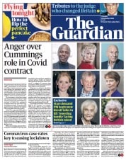 The Guardian () Newspaper Front Page for 16 February 2021