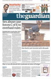 The Guardian () Newspaper Front Page for 16 March 2016