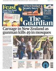 The Guardian () Newspaper Front Page for 16 March 2019