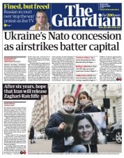 The Guardian () Newspaper Front Page for 16 March 2022