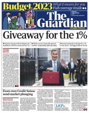 The Guardian () Newspaper Front Page for 16 March 2023