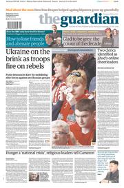 The Guardian () Newspaper Front Page for 16 April 2014