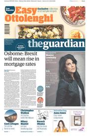 The Guardian () Newspaper Front Page for 16 April 2016