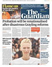 The Guardian () Newspaper Front Page for 16 May 2019