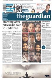 The Guardian () Newspaper Front Page for 16 June 2015