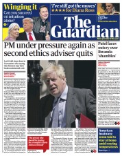 The Guardian () Newspaper Front Page for 16 June 2022