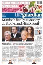 The Guardian () Newspaper Front Page for 16 July 2011