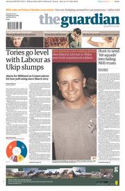 The Guardian () Newspaper Front Page for 16 July 2013