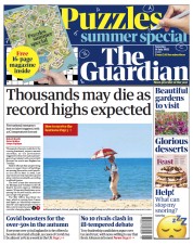 The Guardian () Newspaper Front Page for 16 July 2022