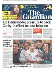 The Guardian () Newspaper Front Page for 16 August 2019