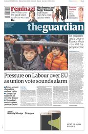 The Guardian () Newspaper Front Page for 16 September 2015