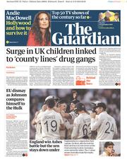 The Guardian () Newspaper Front Page for 16 September 2019