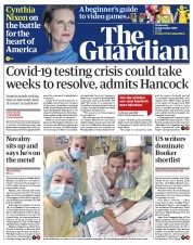 The Guardian () Newspaper Front Page for 16 September 2020