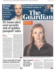 The Guardian () Newspaper Front Page for 17 October 2018