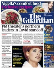 The Guardian () Newspaper Front Page for 17 October 2020