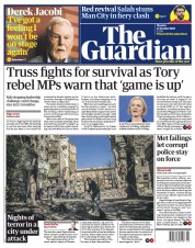 The Guardian () Newspaper Front Page for 17 October 2022