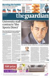 The Guardian () Newspaper Front Page for 17 November 2016