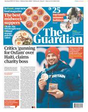 The Guardian () Newspaper Front Page for 17 February 2018