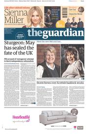 The Guardian () Newspaper Front Page for 17 March 2017