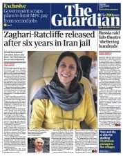The Guardian () Newspaper Front Page for 17 March 2022