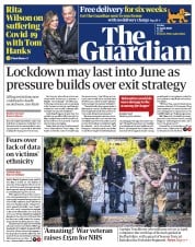 The Guardian () Newspaper Front Page for 17 April 2020