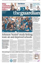 The Guardian () Newspaper Front Page for 17 May 2016