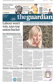 The Guardian () Newspaper Front Page for 17 May 2017