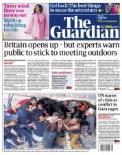The Guardian () Newspaper Front Page for 17 May 2021