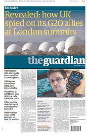 The Guardian () Newspaper Front Page for 17 June 2013