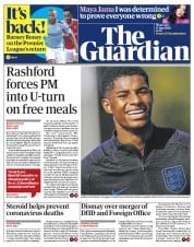The Guardian () Newspaper Front Page for 17 June 2020