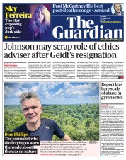 The Guardian () Newspaper Front Page for 17 June 2022