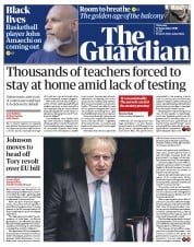 The Guardian () Newspaper Front Page for 17 September 2020
