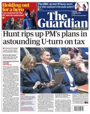 The Guardian () Newspaper Front Page for 18 October 2022